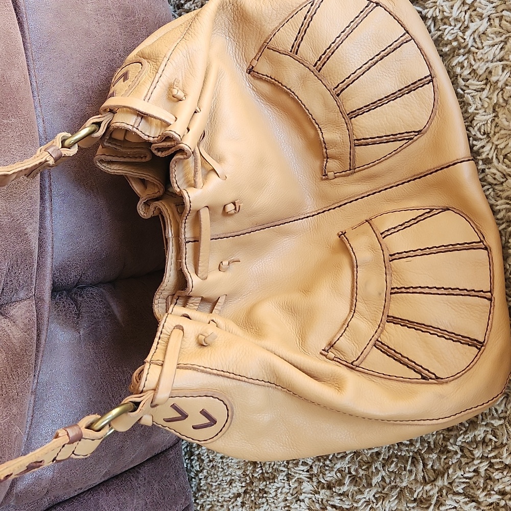Lucky Brand Tan Leather Shoulder Bag - Picture 16 of 16